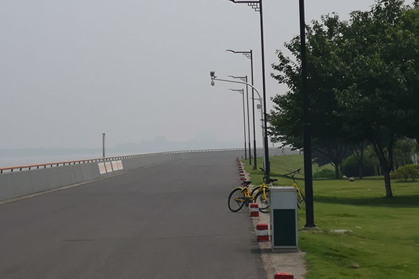 EKI led outdoor street light in Zhe Jiang,China. תאורת רחוב חיצונית LED EKI בז'ה ג'יאנג, סין.